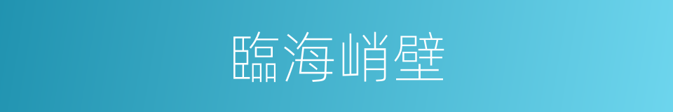 臨海峭壁的同義詞