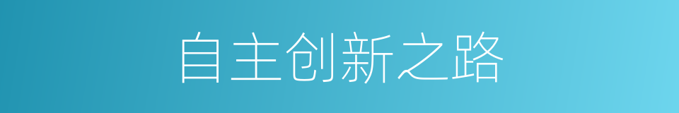 自主创新之路的同义词