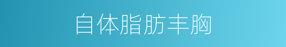 自体脂肪丰胸的同义词