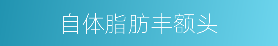 自体脂肪丰额头的同义词