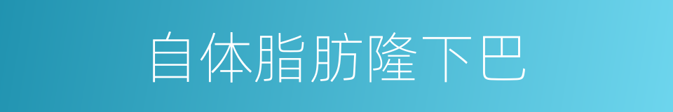 自体脂肪隆下巴的同义词