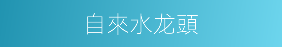 自來水龙頭的同義詞