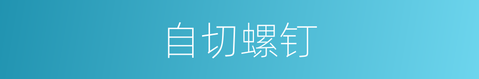 自切螺钉的同义词