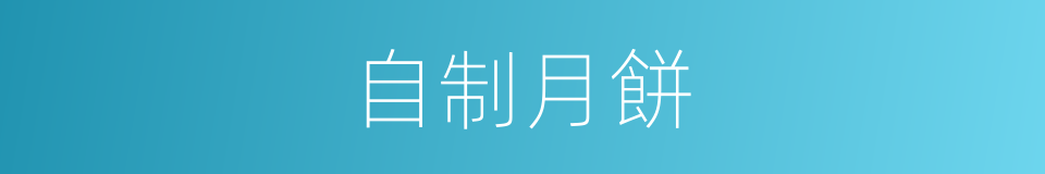 自制月餅的同義詞
