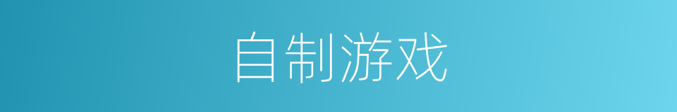 自制游戏的同义词