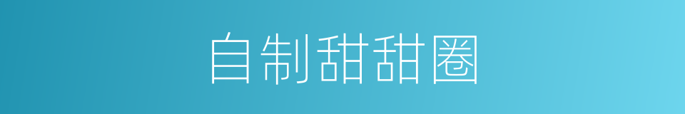 自制甜甜圈的同义词