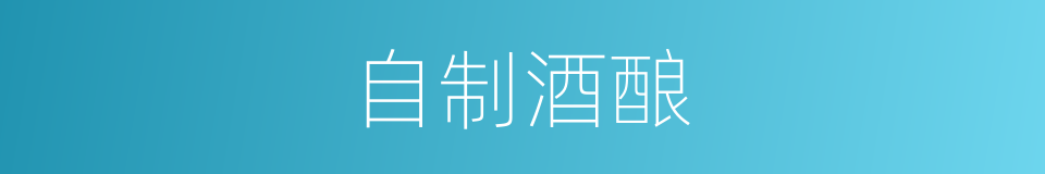 自制酒酿的同义词
