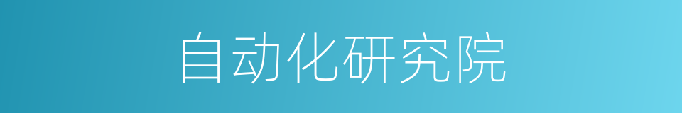 自动化研究院的同义词