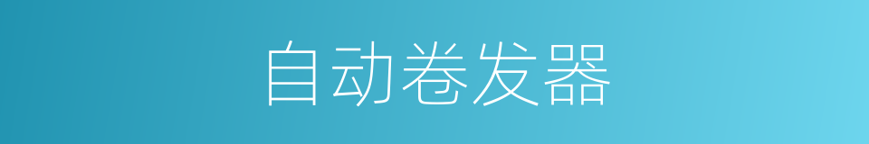 自动卷发器的同义词