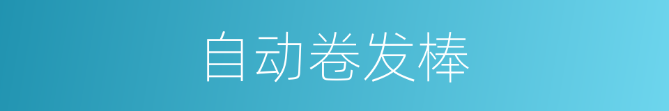 自动卷发棒的同义词