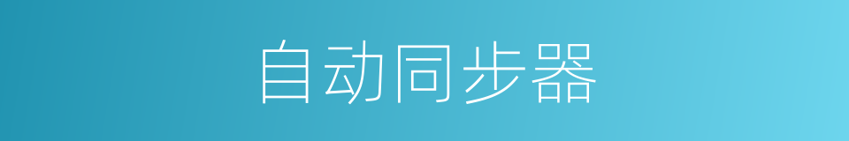 自动同步器的同义词