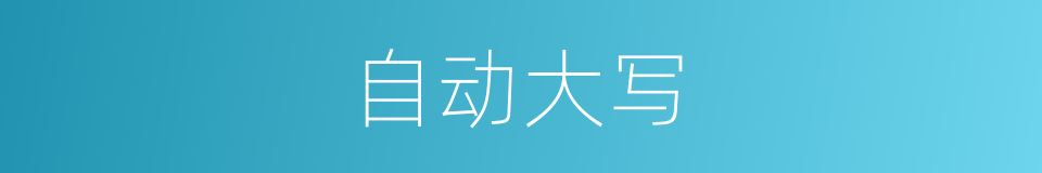 自动大写的意思