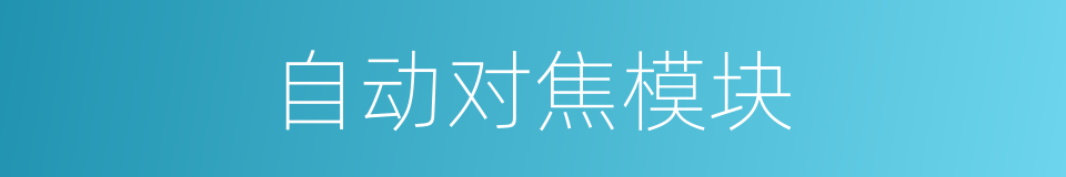 自动对焦模块的同义词