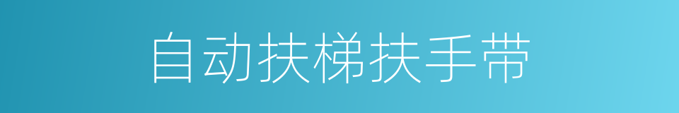 自动扶梯扶手带的同义词