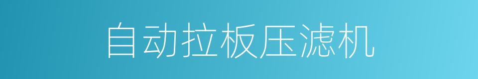 自动拉板压滤机的同义词