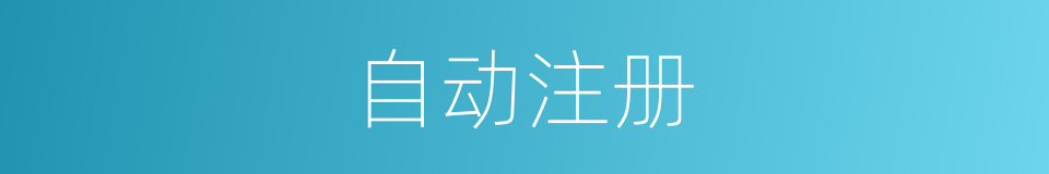 自动注册的同义词