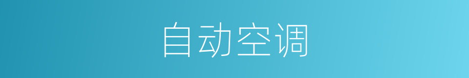 自动空调的同义词