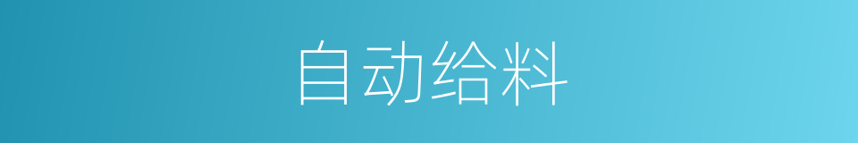 自动给料的同义词