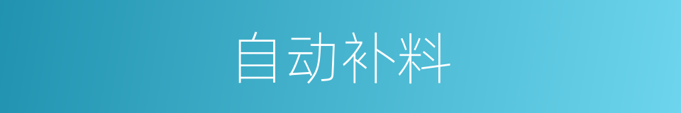 自动补料的同义词