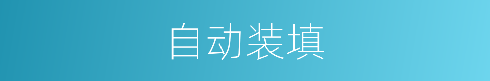 自动装填的同义词