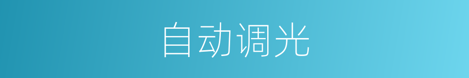 自动调光的同义词