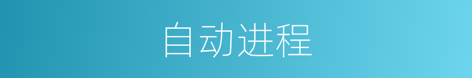 自动进程的同义词
