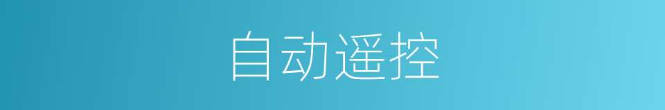自动遥控的同义词