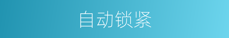 自动锁紧的同义词