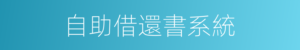 自助借還書系統的同義詞