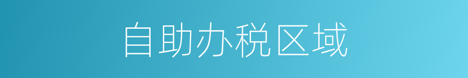 自助办税区域的同义词