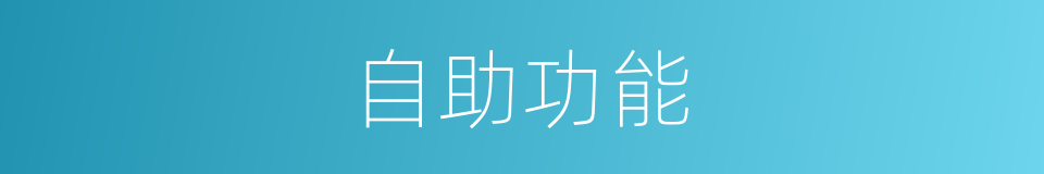 自助功能的同义词