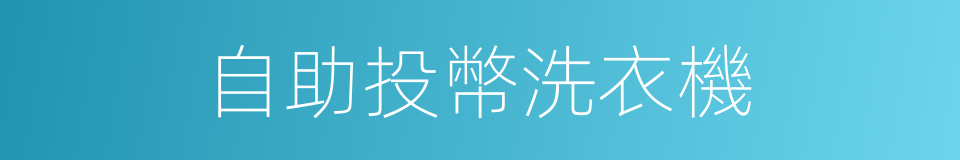 自助投幣洗衣機的同義詞
