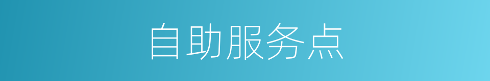 自助服务点的同义词