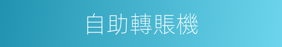 自助轉賬機的同義詞