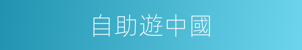 自助遊中國的同義詞