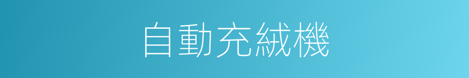 自動充絨機的同義詞