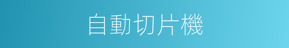 自動切片機的同義詞