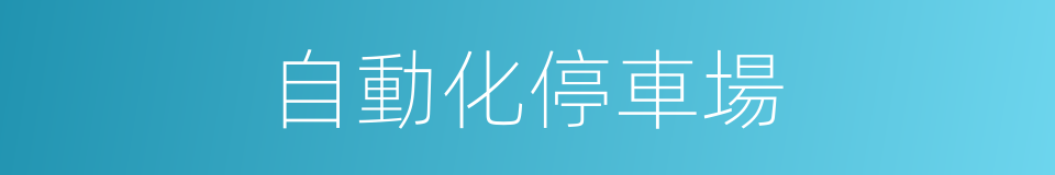 自動化停車場的同義詞