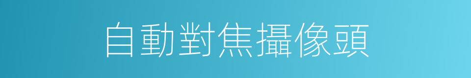 自動對焦攝像頭的同義詞