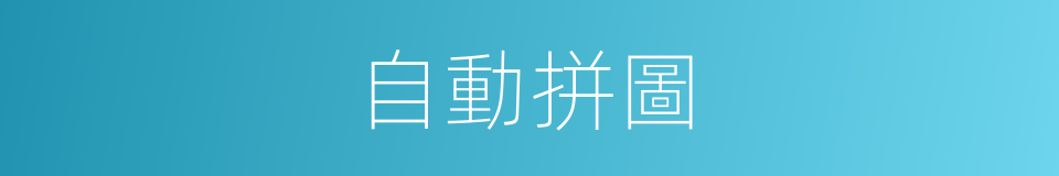 自動拼圖的同義詞