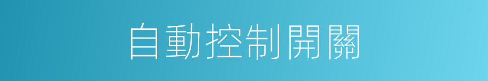 自動控制開關的同義詞
