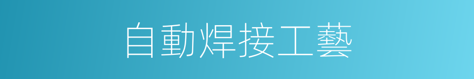 自動焊接工藝的同義詞