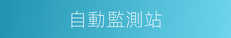 自動監測站的同義詞