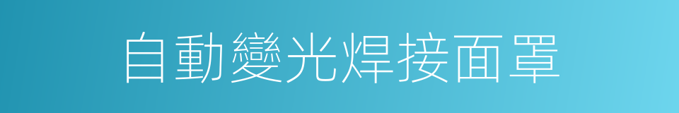 自動變光焊接面罩的同義詞