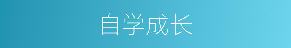自学成长的同义词