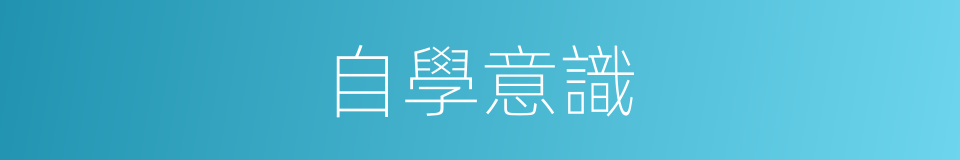 自學意識的同義詞