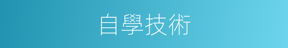 自學技術的同義詞