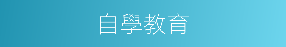 自學教育的同義詞