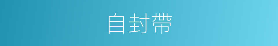 自封帶的同義詞