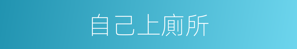自己上廁所的同義詞